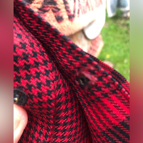Vintage KILT Red and Black Tartan  & Houndstooth Pleated Kilt - Picture 8 of 16